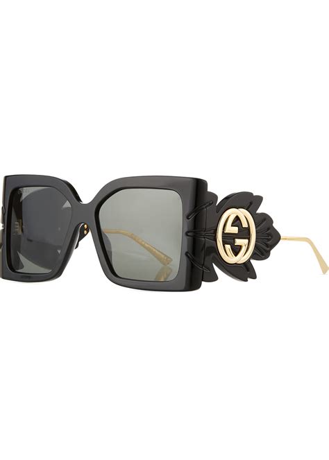 gucci oversized square acetate sunglasses.